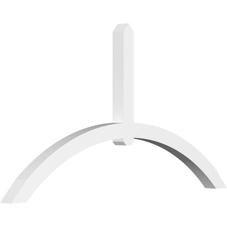 Ekena Millwork Archdale Architectural Grade PVC Gable Bracket, 84"W x 45 1/2"H x 4"D x 4"F, 13/12 Pitch GBP084X46X0404ARC00